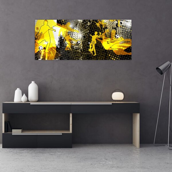 Slika - Nogomet v velikem mestu (120x50 cm)
