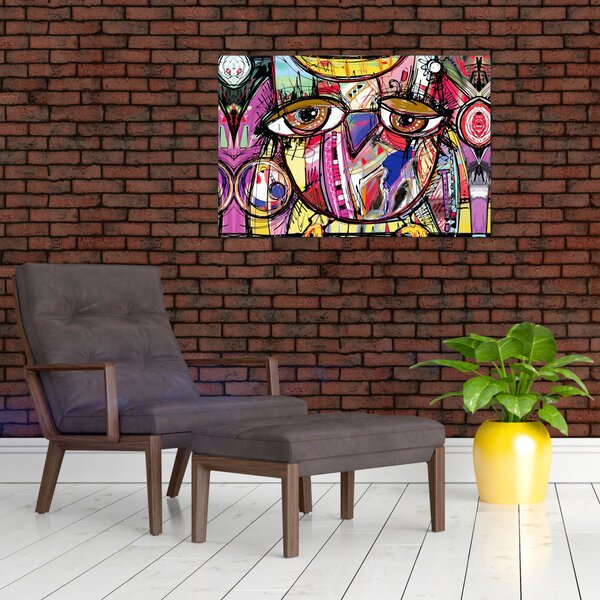Slika - Ulična umetnost - sova (90x60 cm)