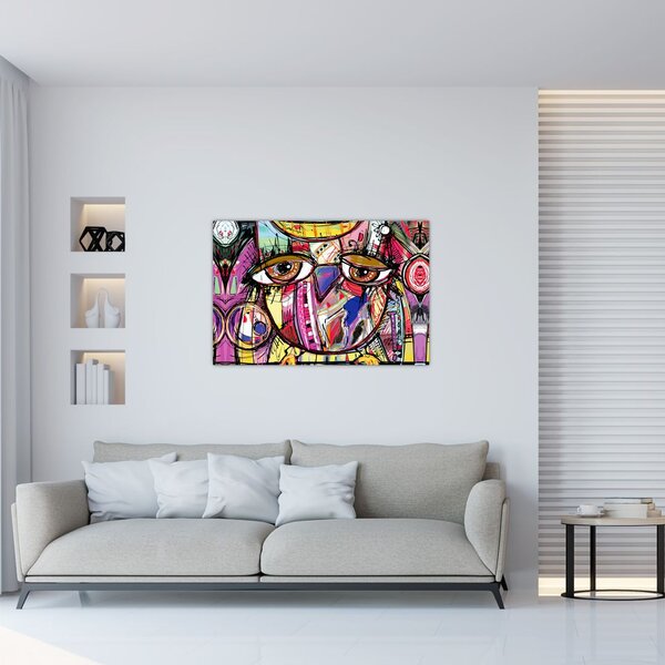 Slika - Ulična umetnost - sova (90x60 cm)