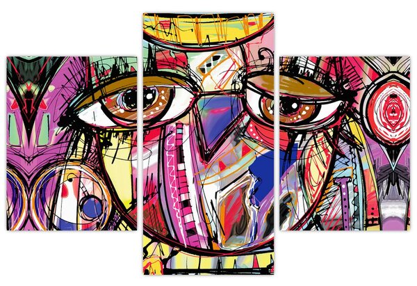 Slika - Ulična umetnost - sova (90x60 cm)