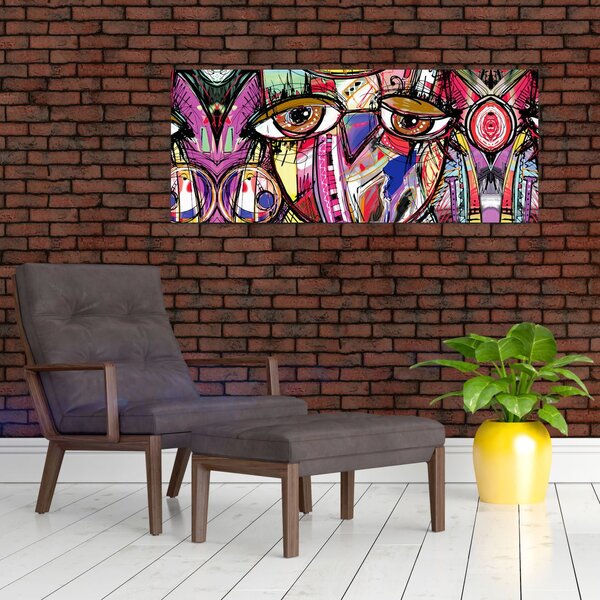 Slika - Ulična umetnost - sova (120x50 cm)