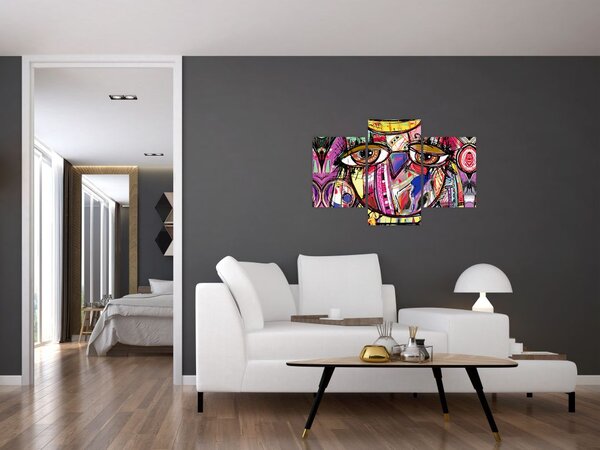 Slika - Ulična umetnost - sova (90x60 cm)