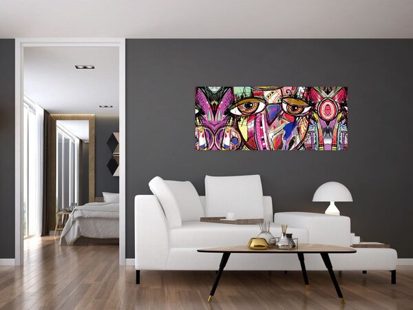 Slika - Ulična umetnost - sova (120x50 cm)