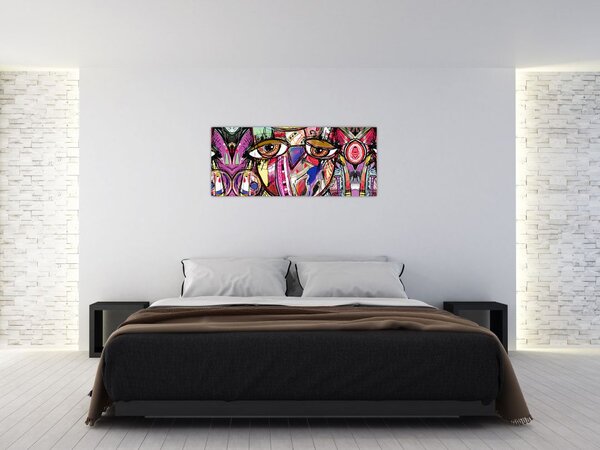 Slika - Ulična umetnost - sova (120x50 cm)