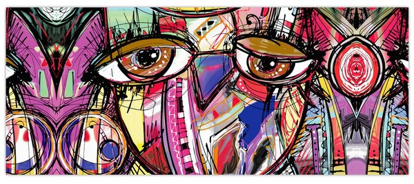 Slika - Ulična umetnost - sova (120x50 cm)