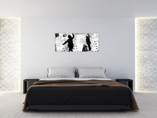 Slika - Ulična umetnost - vrvež (120x50 cm)
