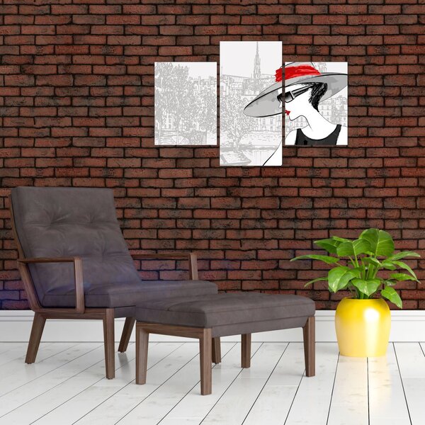 Slika - Gospa v mestu (90x60 cm)