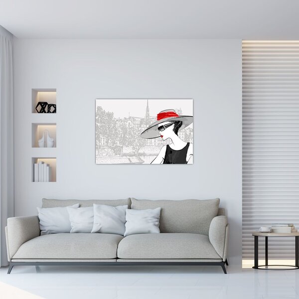 Slika - Gospa v mestu (90x60 cm)