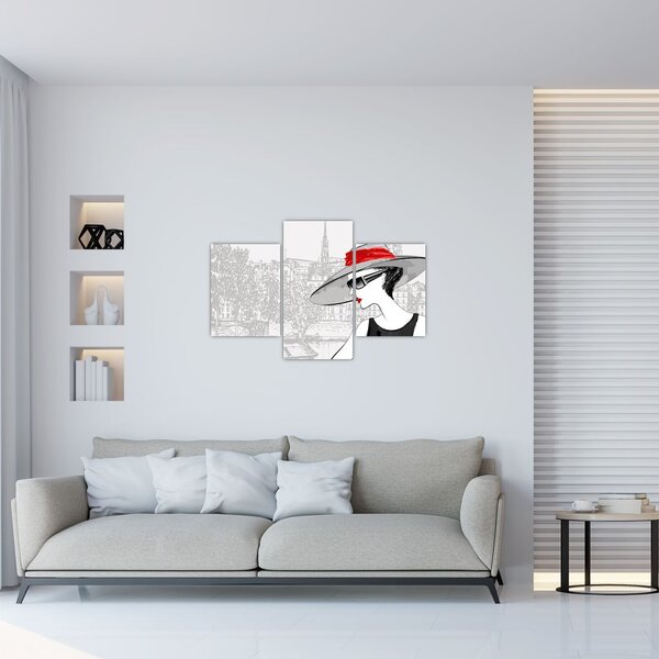 Slika - Gospa v mestu (90x60 cm)