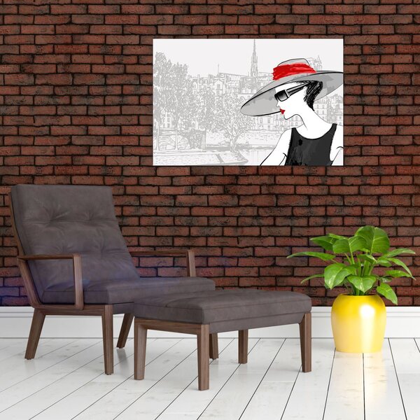 Slika - Gospa v mestu (90x60 cm)