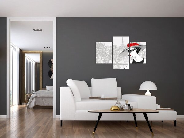 Slika - Gospa v mestu (90x60 cm)