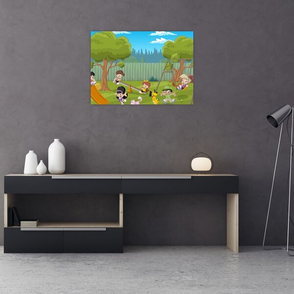 Slika - Otroci na igrišču (70x50 cm)