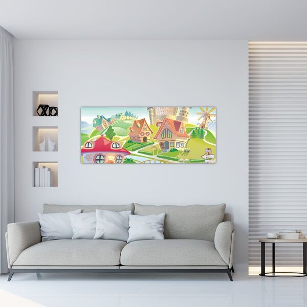 Slika - Pisano mesto (120x50 cm)