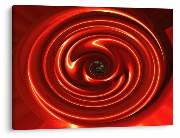 Apstraktna slika - crvena spirala (70x50 cm)