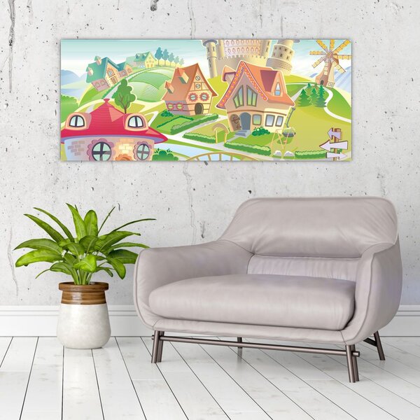 Slika - Pisano mesto (120x50 cm)