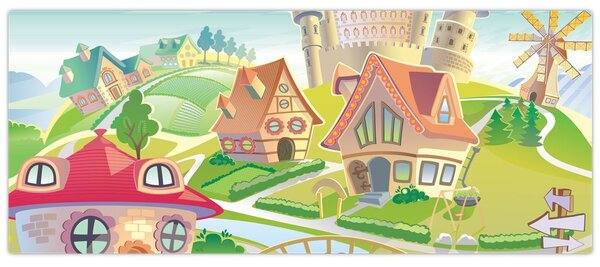 Slika - Pisano mesto (120x50 cm)