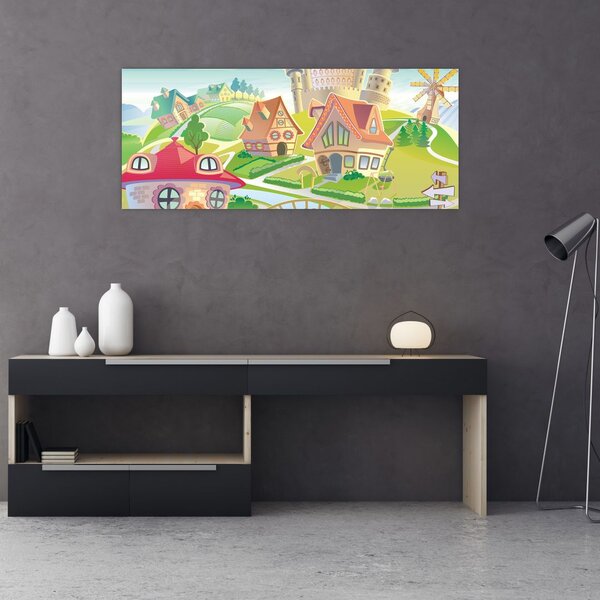 Slika - Pisano mesto (120x50 cm)