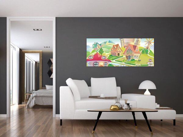 Slika - Pisano mesto (120x50 cm)