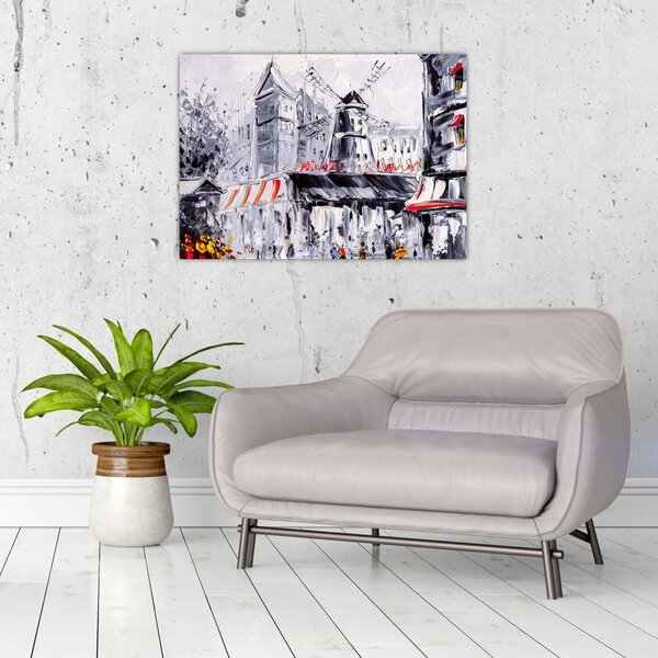 Slika - Ulica v Parizu, oljna slika (70x50 cm)