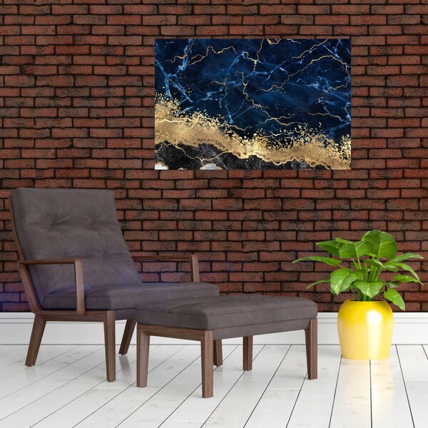 Slika - Temno modri marmor (90x60 cm)