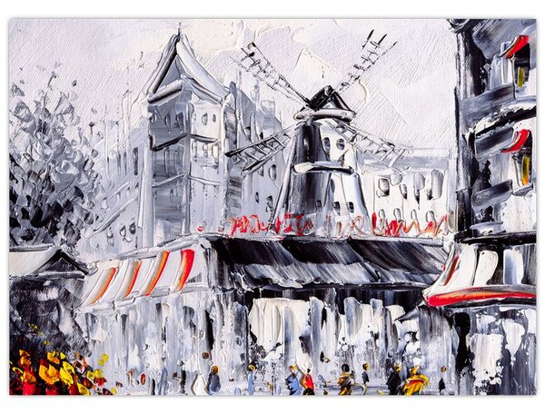 Slika - Ulica v Parizu, oljna slika (70x50 cm)