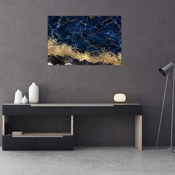 Slika - Temno modri marmor (90x60 cm)