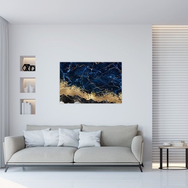 Slika - Temno modri marmor (90x60 cm)