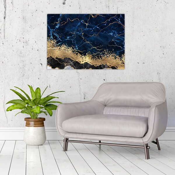 Slika - Temno modri marmor (70x50 cm)