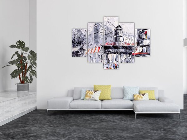 Slika - Ulica v Parizu, oljna slika (150x105 cm)