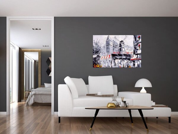 Slika - Ulica v Parizu, oljna slika (90x60 cm)