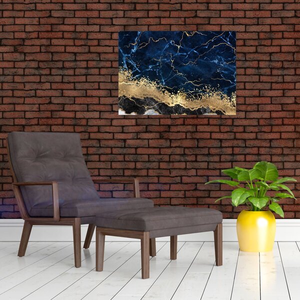 Slika - Temno modri marmor (70x50 cm)