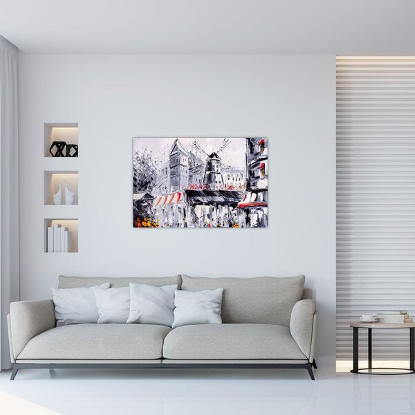 Slika - Ulica v Parizu, oljna slika (90x60 cm)