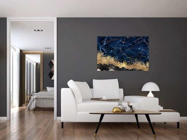 Slika - Temno modri marmor (90x60 cm)