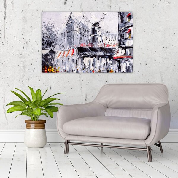 Slika - Ulica v Parizu, oljna slika (90x60 cm)