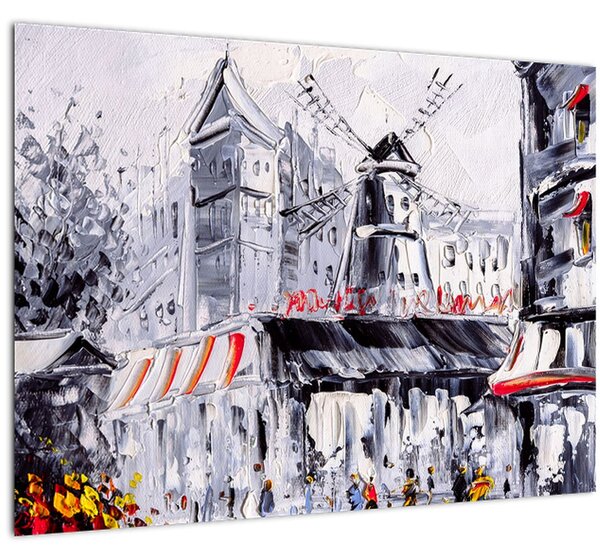 Slika - Ulica v Parizu, oljna slika (70x50 cm)