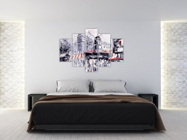 Slika - Ulica v Parizu, oljna slika (150x105 cm)