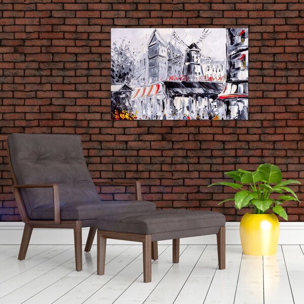 Slika - Ulica v Parizu, oljna slika (90x60 cm)