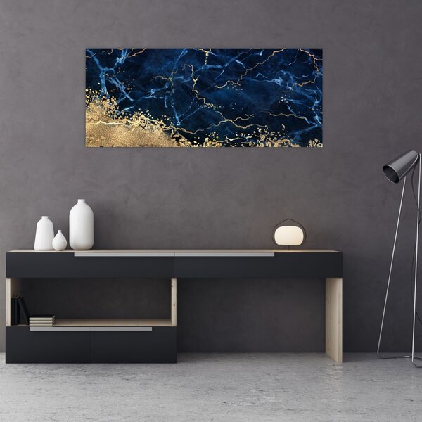 Slika - Temno modri marmor (120x50 cm)