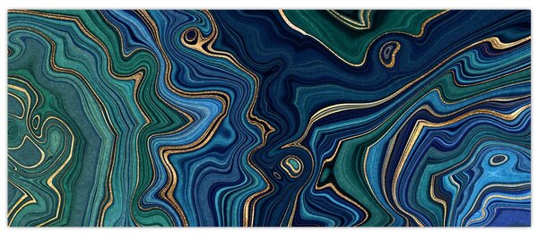 Poslikava - Zeleno moder marmor (120x50 cm)