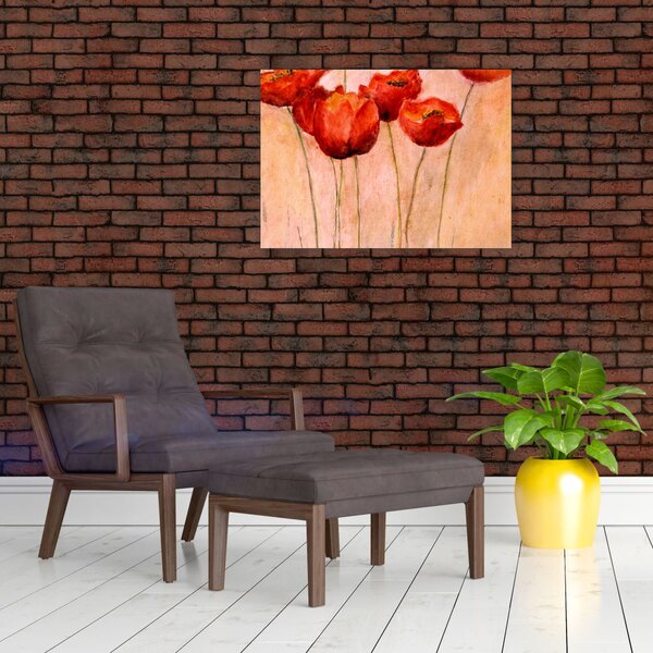 Slika - Rdeči tulipani (70x50 cm)