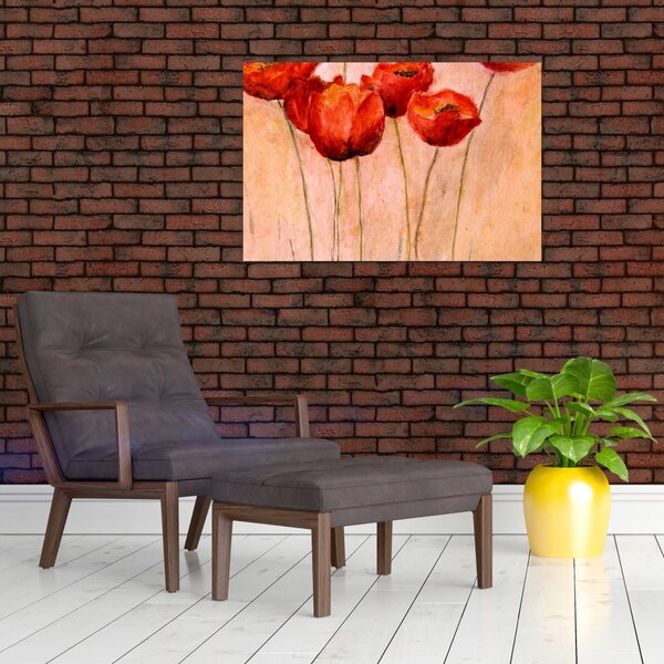 Slika - Rdeči tulipani (90x60 cm)
