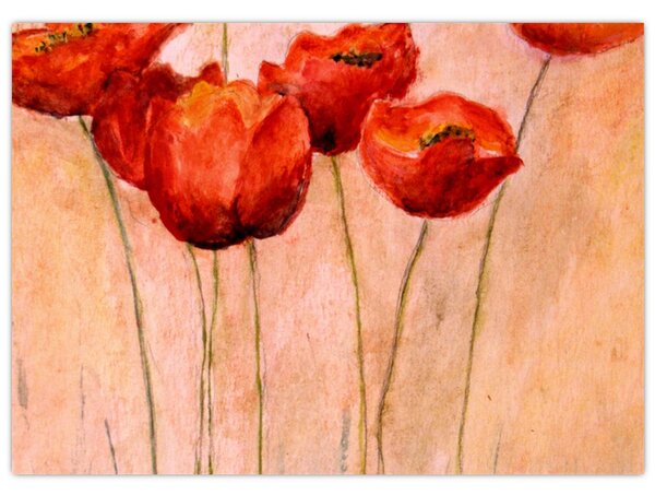 Slika - Rdeči tulipani (70x50 cm)