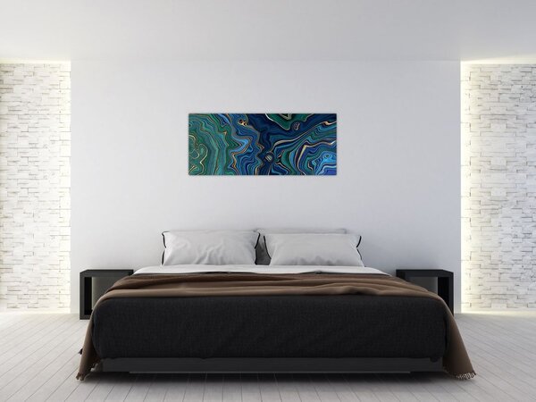 Poslikava - Zeleno moder marmor (120x50 cm)