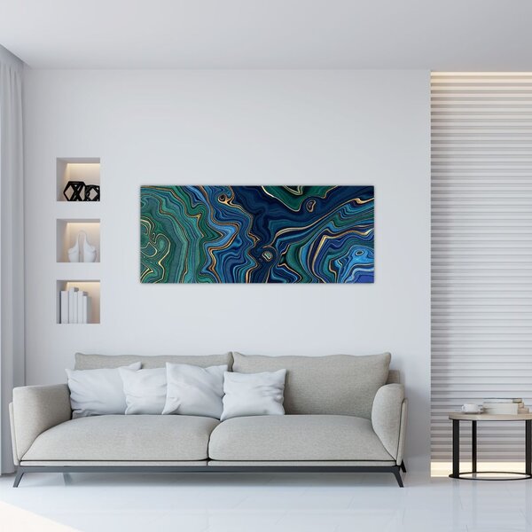 Poslikava - Zeleno moder marmor (120x50 cm)