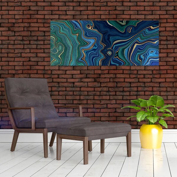 Poslikava - Zeleno moder marmor (120x50 cm)