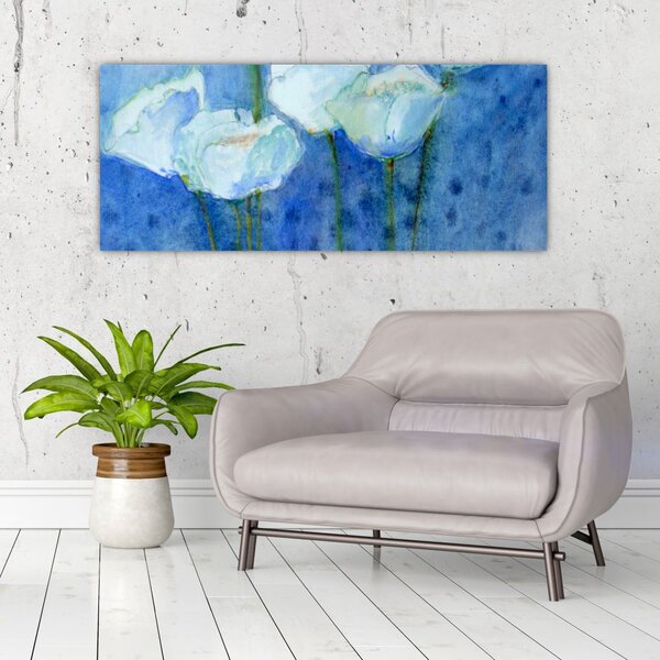 Slika - Beli tulipani (120x50 cm)