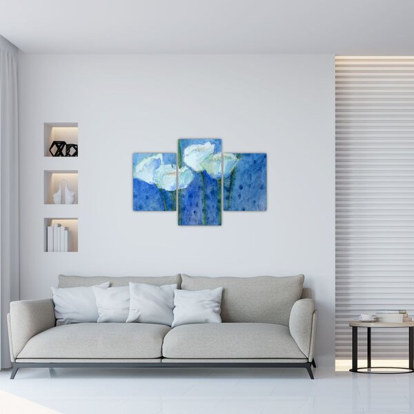 Slika - Beli tulipani (90x60 cm)