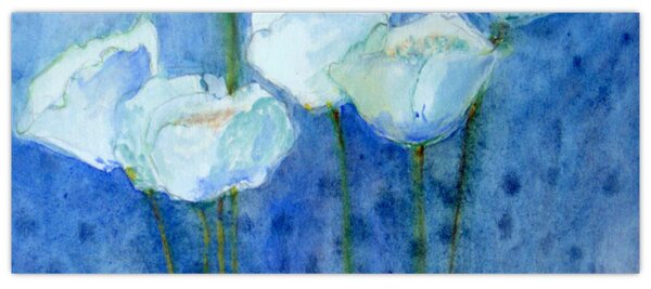 Slika - Beli tulipani (120x50 cm)