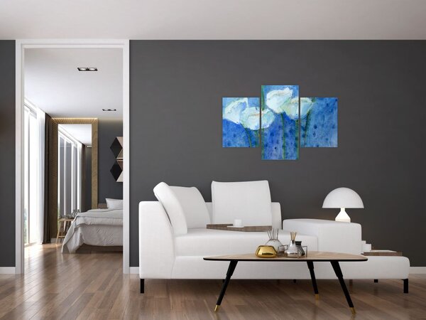 Slika - Beli tulipani (90x60 cm)