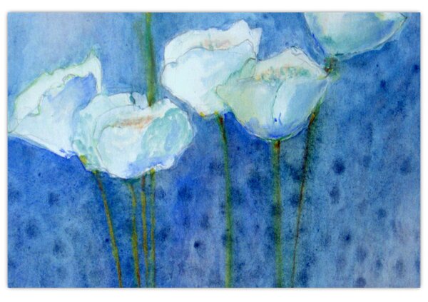 Slika - Beli tulipani (90x60 cm)